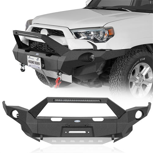 Load image into Gallery viewer, Hooke Road 2014-2024 Toyota 4Runner Full Width Front Bumper w/ Winch Plate &amp; LED Light Bar b9814abs 1
