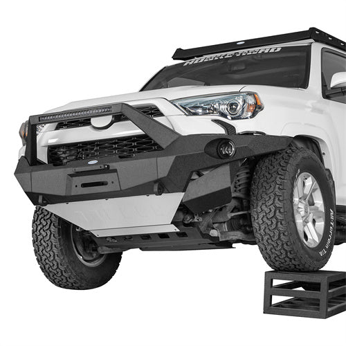 Load image into Gallery viewer, Hooke Road 2014-2024 Toyota 4Runner Full Width Front Bumper w/ Winch Plate &amp; LED Light Bar b9814abs 2
