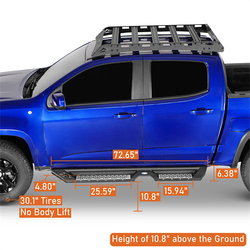 Load image into Gallery viewer, Hooke Road Truck Nerf Side Step Bars Running Boards for 2015-2024 Chevy Colorado &amp; GMC Canyon Crew Cab b9101 10
