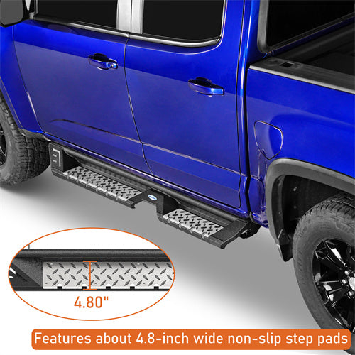 Load image into Gallery viewer, Hooke Road Truck Nerf Side Step Bars Running Boards for 2015-2024 Chevy Colorado &amp; GMC Canyon Crew Cab b9101 11
