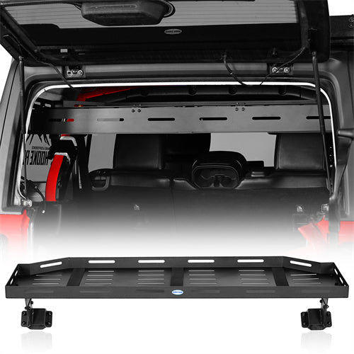 Hooke Road Trunk Upper Basket Cargo Rack for 2018-2024 Jeep Wrangler JL 4-Door Hardtop b3083s 1