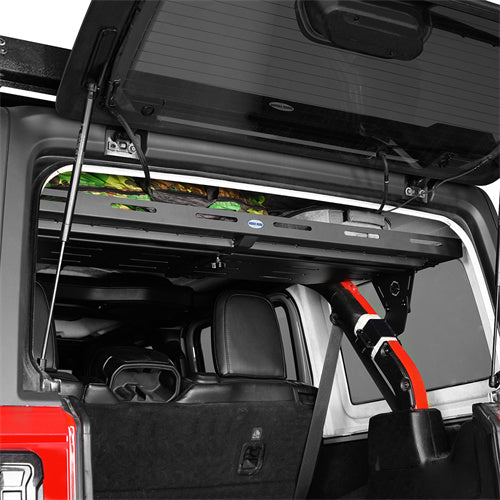 Hooke Road Trunk Upper Basket Cargo Rack for 2018-2024 Jeep Wrangler JL 4-Door Hardtop b3083s 2