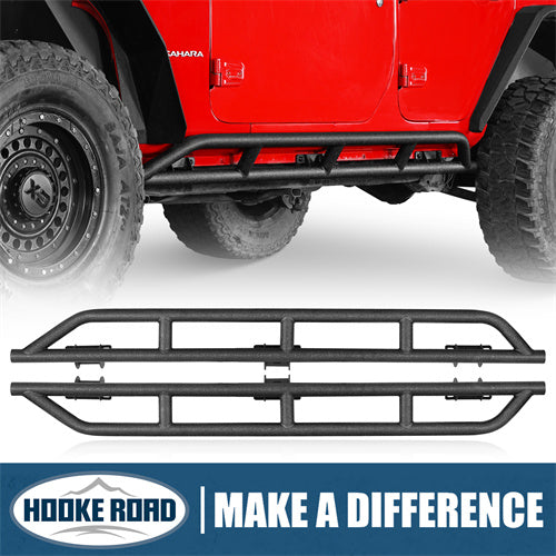 Hooke Road  Jeep JL Tube Slider Rocker Guards for 2018-2024 Jeep Wrangler JL 4-Door b3079s 11