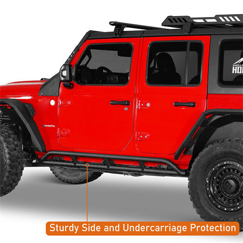 Load image into Gallery viewer, Hooke Road  Jeep JL Tube Slider Rocker Guards for 2018-2024 Jeep Wrangler JL 4-Door b3079s 8
