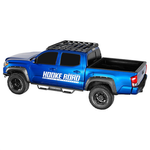 Hooke Road  Tubular Side Steps Running Boards for 2005-2023 Toyota Tacoma Double Cab b4217s 2