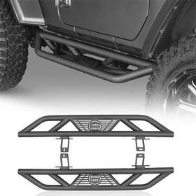 18-23 Jeep Wrangler JL Wheel To Wheel Running Boards 4x4 Jeep Parts For 2-Door - Hooke Road b3050 2