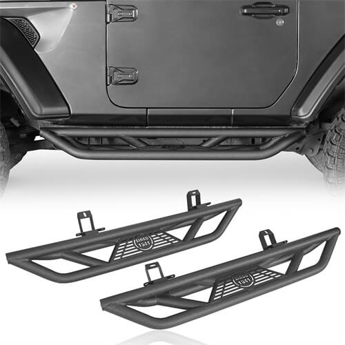 18-23 Jeep Wrangler JL Wheel To Wheel Running Boards 4x4 Jeep Parts For 2-Door - Hooke Road b3050 3