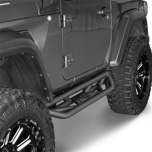 18-23 Jeep Wrangler JL Wheel To Wheel Running Boards 4x4 Jeep Parts For 2-Door - Hooke Road b3050 7