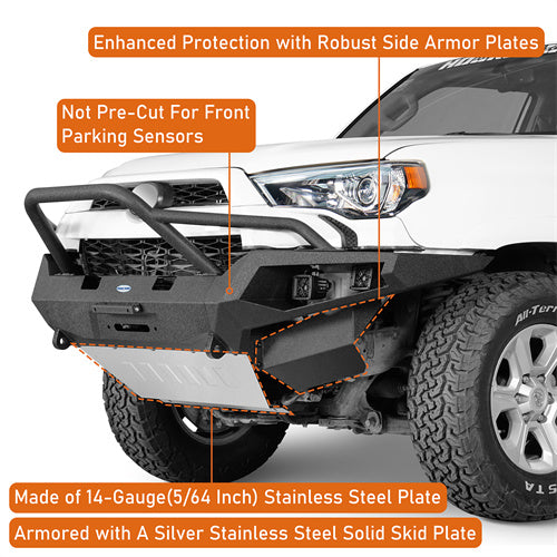 Load image into Gallery viewer, Hooke Road 2014-2024 Toyota 4Runner Width Front Bumper with Winch Plate b9815s 12
