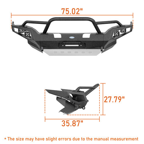 Load image into Gallery viewer, Hooke Road 2014-2024 Toyota 4Runner Width Front Bumper with Winch Plate b9815s 8
