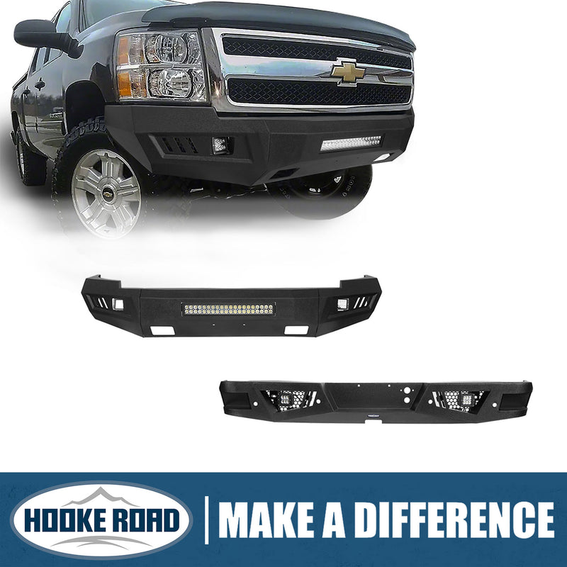 Load image into Gallery viewer, Hooke Road HR Front Bumper &amp; Rear Bumper(07-13 Chevy Silverado 1500)
