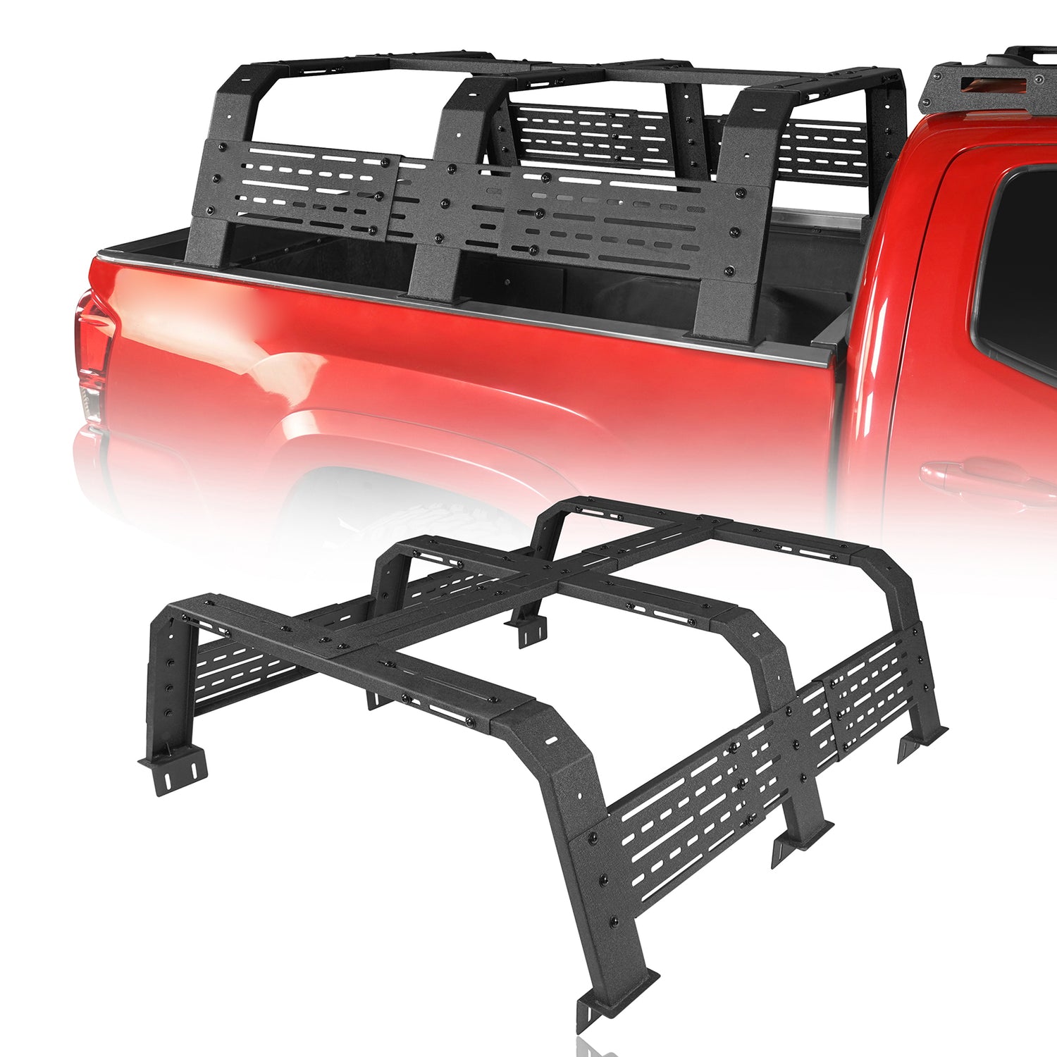 18.8" High Overland Bed Rack Fits Toyota Tacoma & Tundra - Hooke Road ...