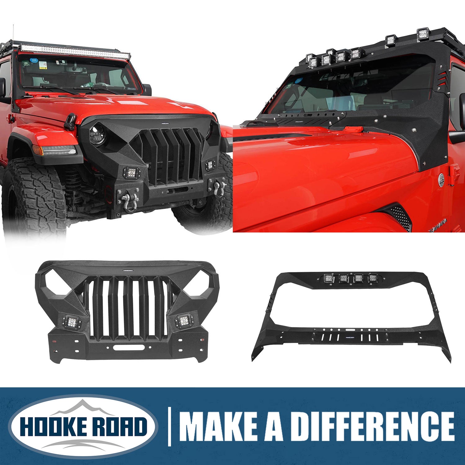 20202024 Jeep Gladiator JT Accessories Parts Bumpers Hooke Road