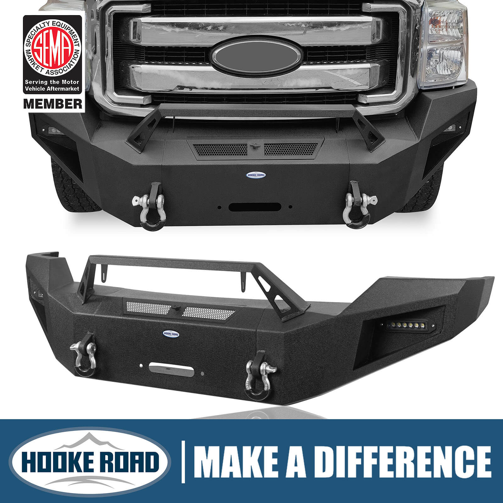 2011-2016 Ford-250 F-350 Offroad Front Bumper Guard Protector - Hooke ...