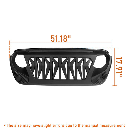 Hooke Road Jeep Wrangler Grille Replacement for Wrangler 2018-2021 JL and 2020-2021 Gladiator JT  Jeep Wrangler Grill 2021 - Hooke Road-16