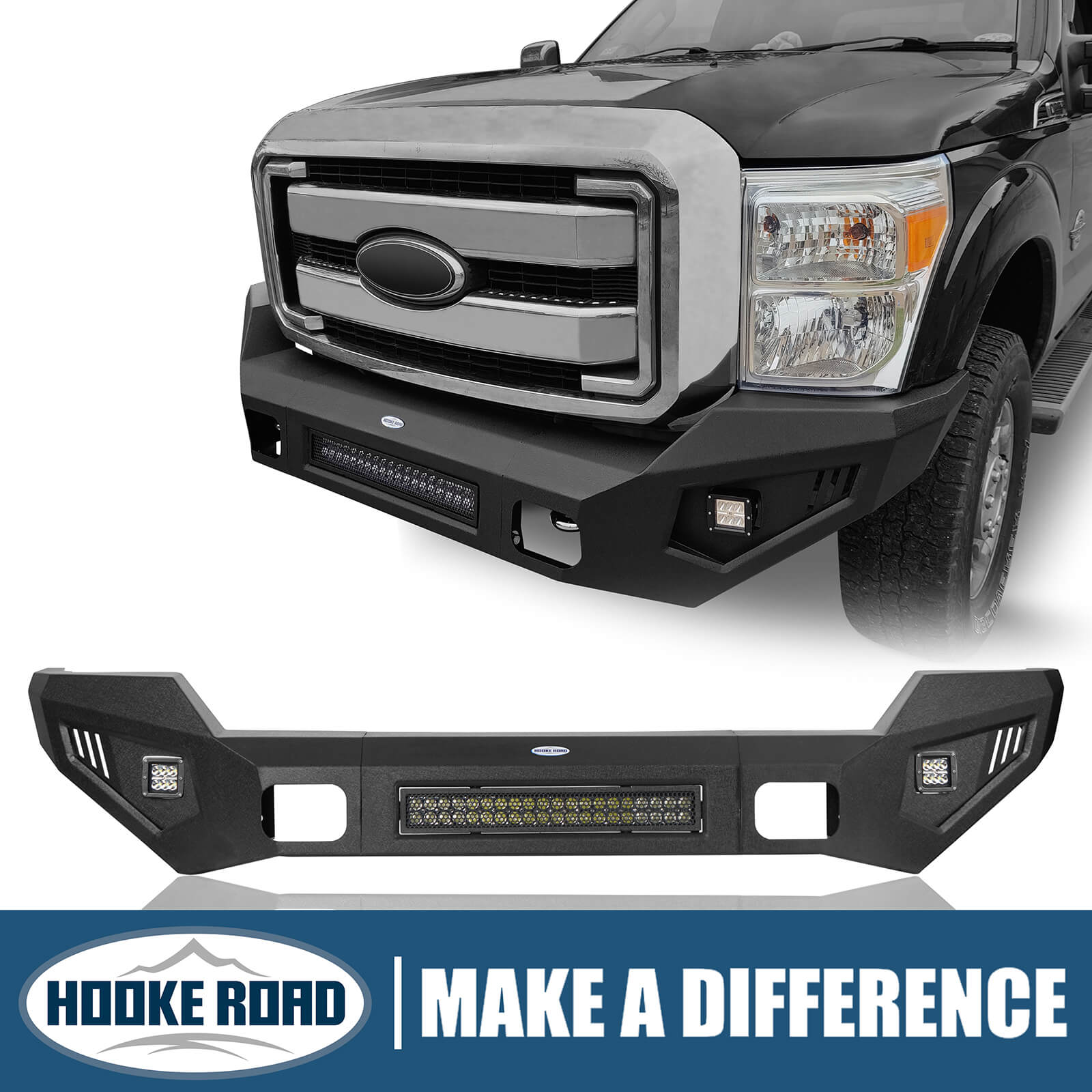 Full Width Front Bumper for 2011-2016 F-250 F-350 - Hooke Road – Hooke ...