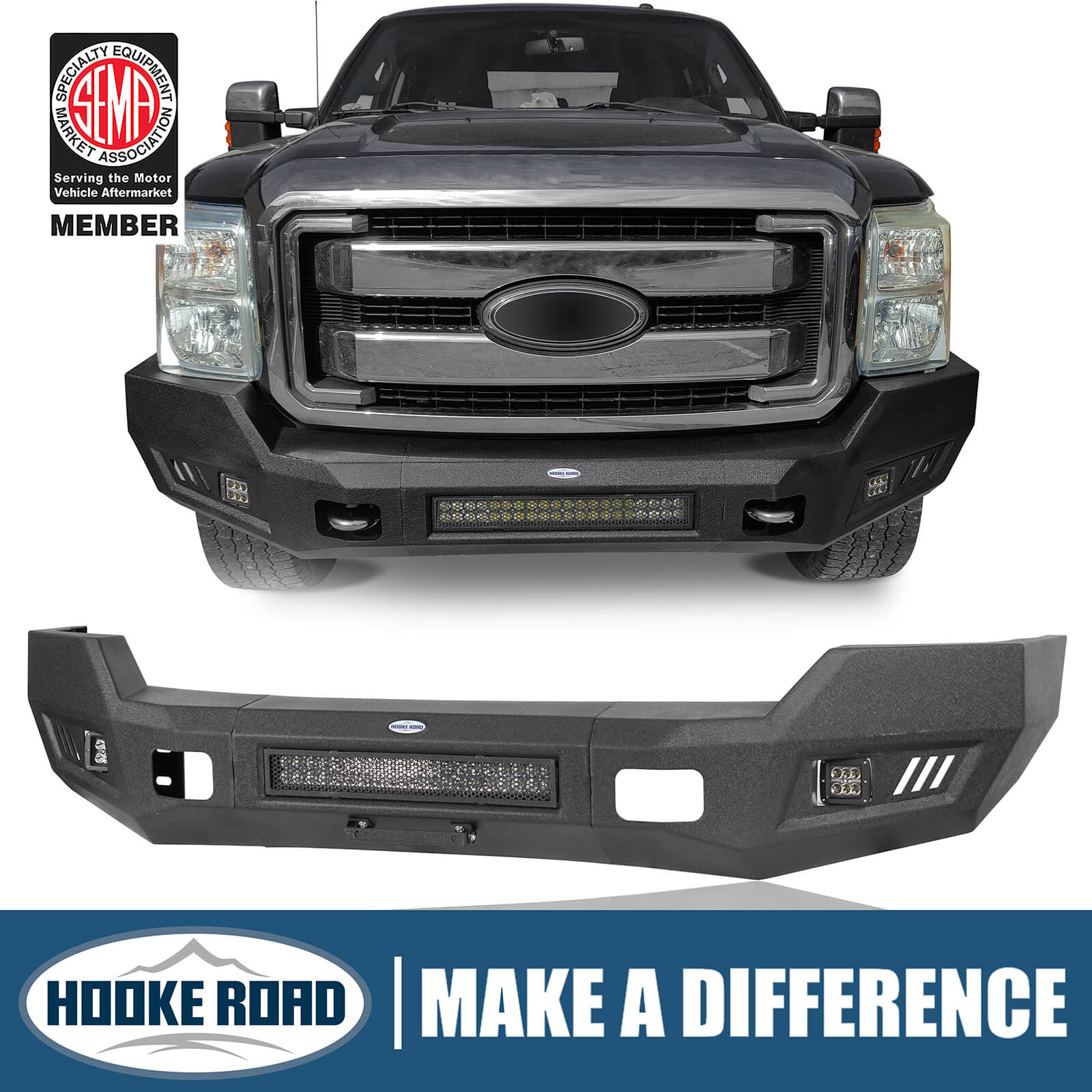 Ford Full Width Front Bumper for 2011-2016 F-250 F-350 - Hooke Road ...