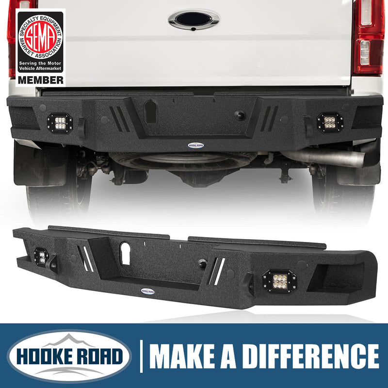 Load image into Gallery viewer, Ford 19-23 Ranger HR Rear Aftermarket Bumper Textured Black - Hooke Road b8802 1
