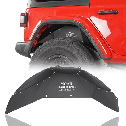 HookeRoad Front & Rear Inner Fender Liners for 2018-2023 Jeep