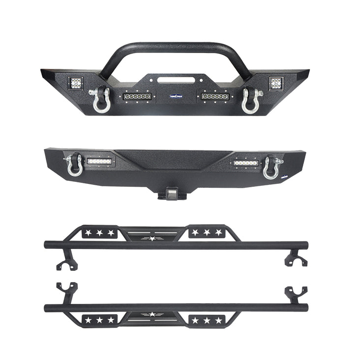 HookeRoad Jeep JL Front Bumper / Rear Bumper / Running Boards for 2018 ...