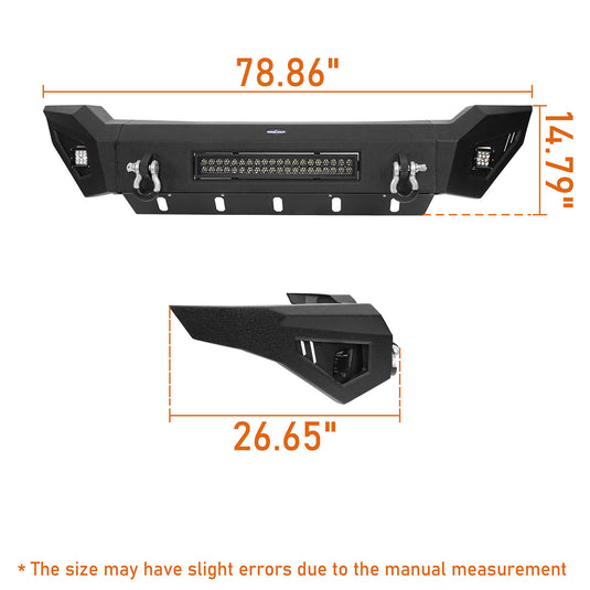 Dodge Ram 1500 Full Width Front Bumper Front Bumper with LED Light Bar for Dodge Ram 1500 BXG6501 17