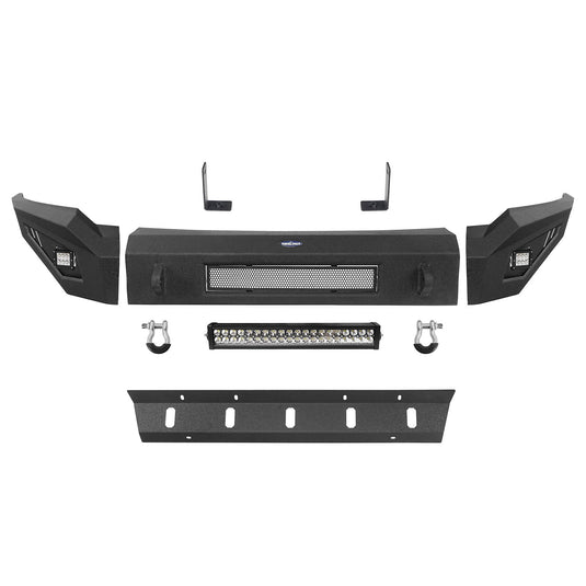 Dodge Ram 1500 Full Width Front Bumper Front Bumper with LED Light Bar for Dodge Ram 1500 BXG6501 18