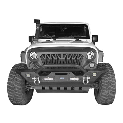 HookeRoad Jeep JK Front Skid Plate Textured Black Steel for 2007-2018 ...