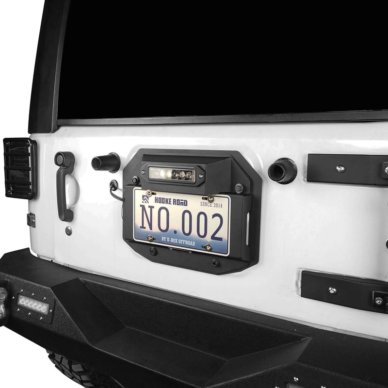 Load image into Gallery viewer, Hooke Road Jeep JK Spare Tire Delete License Plate for  1997-2006 Jeep Wrangler JK bxg20116 17
