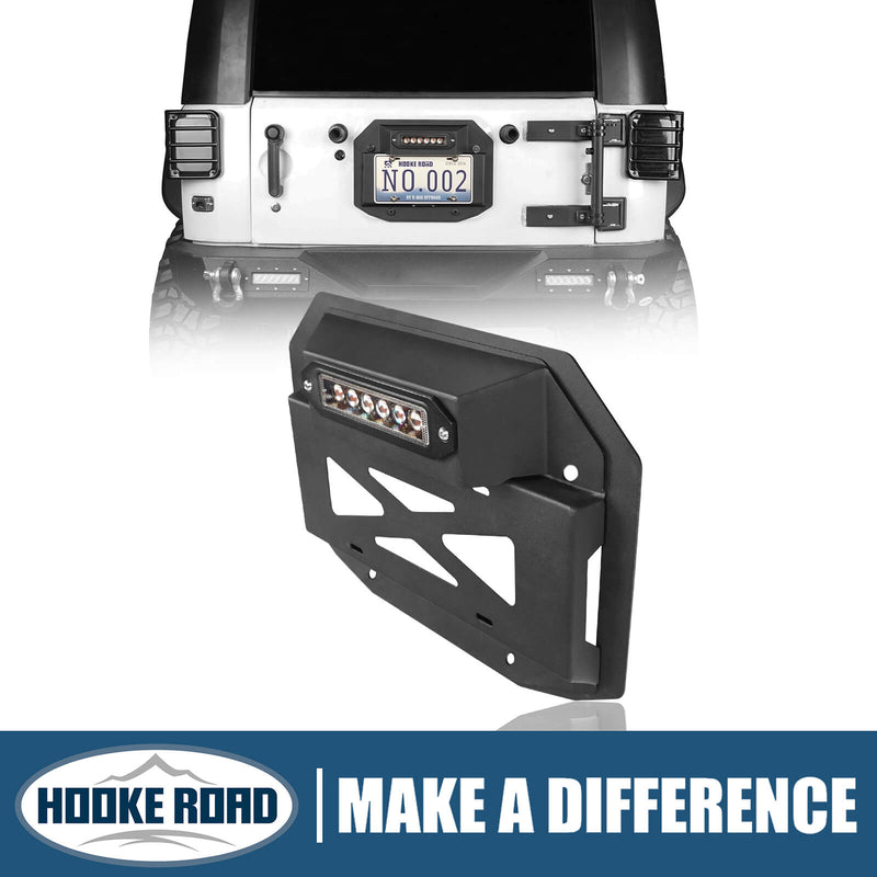 Load image into Gallery viewer, Hooke Road Jeep JK Spare Tire Delete License Plate for  1997-2006 Jeep Wrangler JK bxg20116 1
