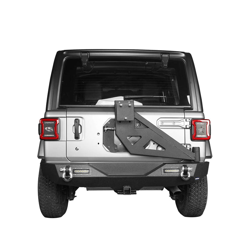 Load image into Gallery viewer, Hooke Road Jeep JL Rear Bumper w/Swing Out Tire Carrier(18-24 Jeep Wrangler JL)
