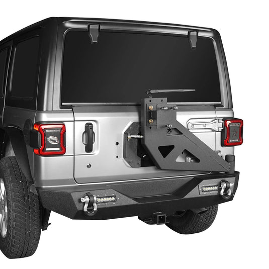 Hooke Road Jeep JL Rear Bumper w/Swing Out Tire Carrier(18-24 Jeep Wrangler JL)