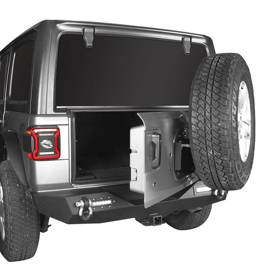 Hooke Road Jeep JL Rear Bumper w/Swing Out Tire Carrier(18-24 Jeep Wrangler JL)