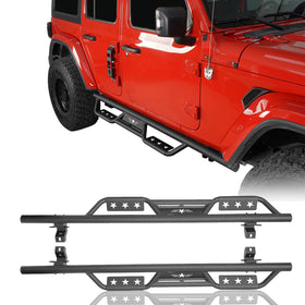 Hooke Road Side Steps Running Boards(18-24 Jeep Wrangler JL 4 Door)