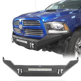 Hooke Road Discoverer Full-Width Front Bumper w/LED Light Bar (13-18 Ram 1500,Excluding Rebel)