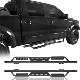 Hooke Road Running Boards Drop Side Steps Bar(09-14 Ford F-150 SuperCrew)